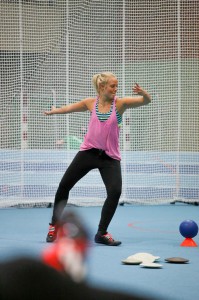 Diskuswerferin Annika Grützner wird Norddeutsche Vizemeisterin bei den Winterwurfmeisterschaften